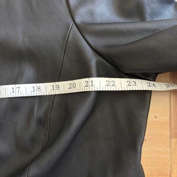 a.n.a Women’s Black Genuine Leather Button Front Jacket - Picture 7 of 7